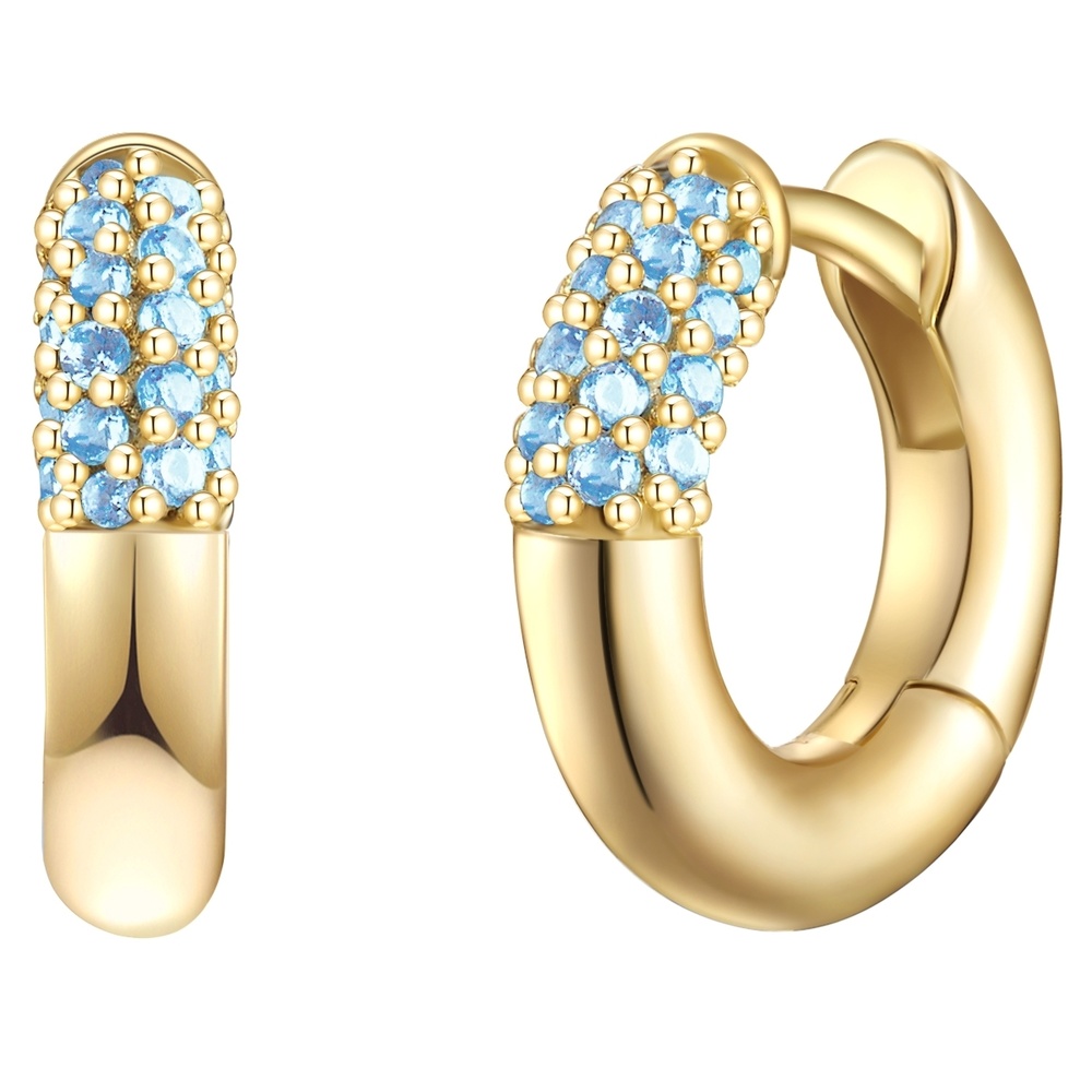 Glanzstücke München Créoles en argent Argent sterling Spinelle en Or jaune Boucles d'oreilles