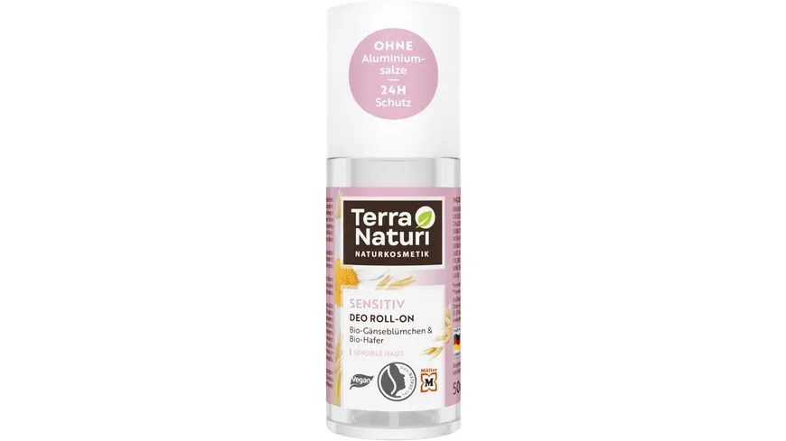 Terra Naturi Deo Roll-On Sensitiv mit Gänseblümchen & Hafer 50 ml