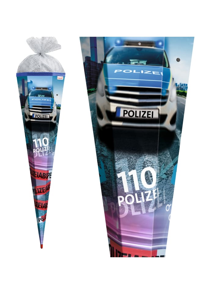 ROTH Schultüte groß Polizei 110 85 cm Licht  und Sound in Blau günstig kaufen onesize