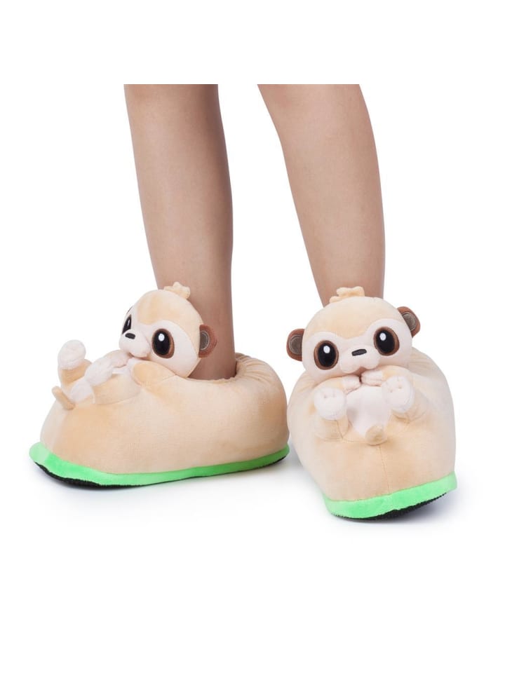 Corimori Plüsch Hausschuhe in Beige günstig kaufen 34-44