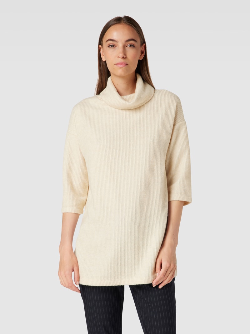 Pullover mit Rollkragen und 3/4-Arm Modell 'Tamie' in offwhite