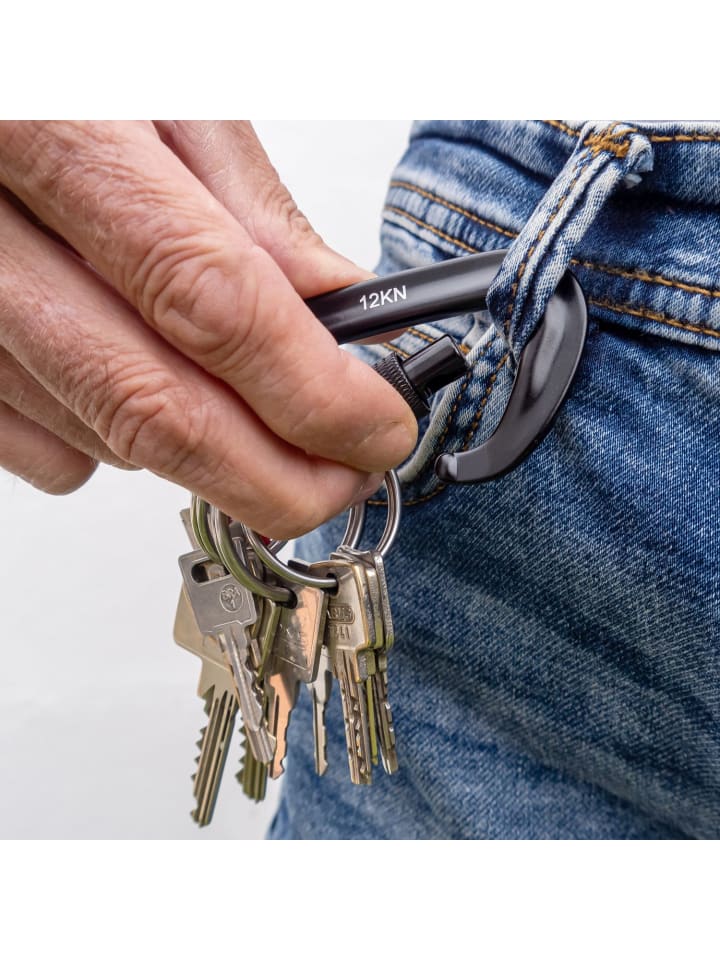 Intirilife 4er Set Karabiner in Schwarz günstig kaufen onesize