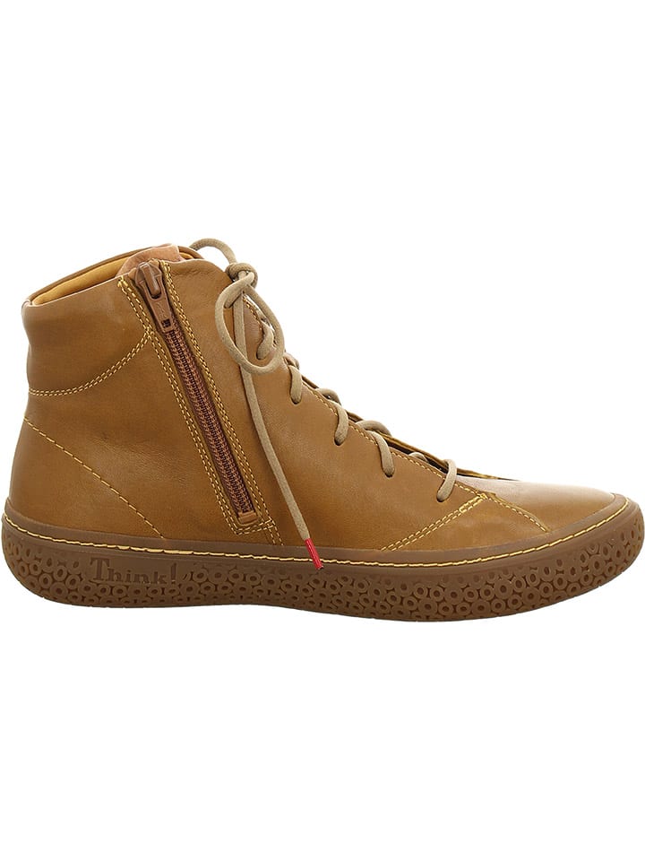 Think! Leder-Boots in Hellbraun günstig kaufen