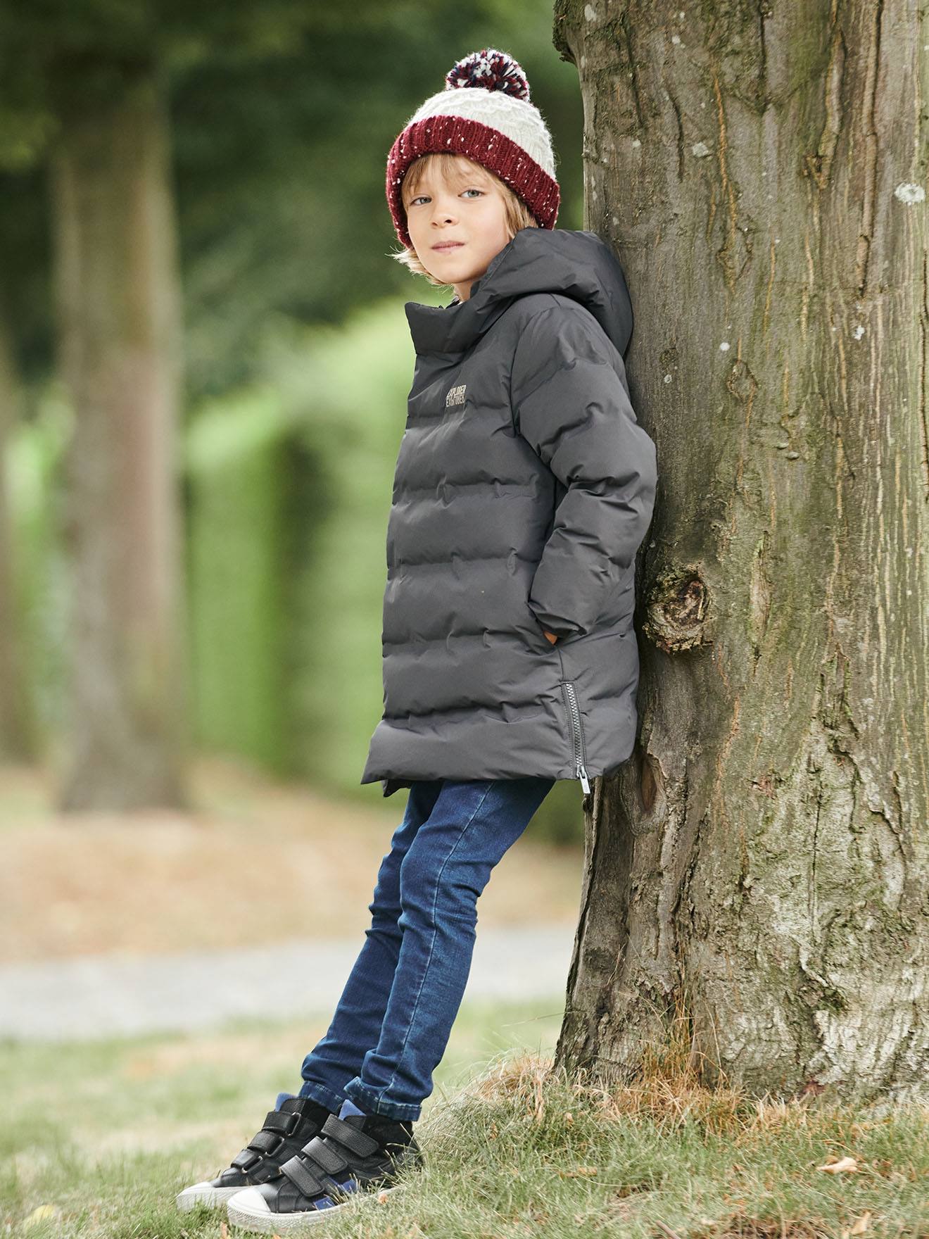 Vertbaudet Jungen Steppjacke mit Recyclingmaterial - grau