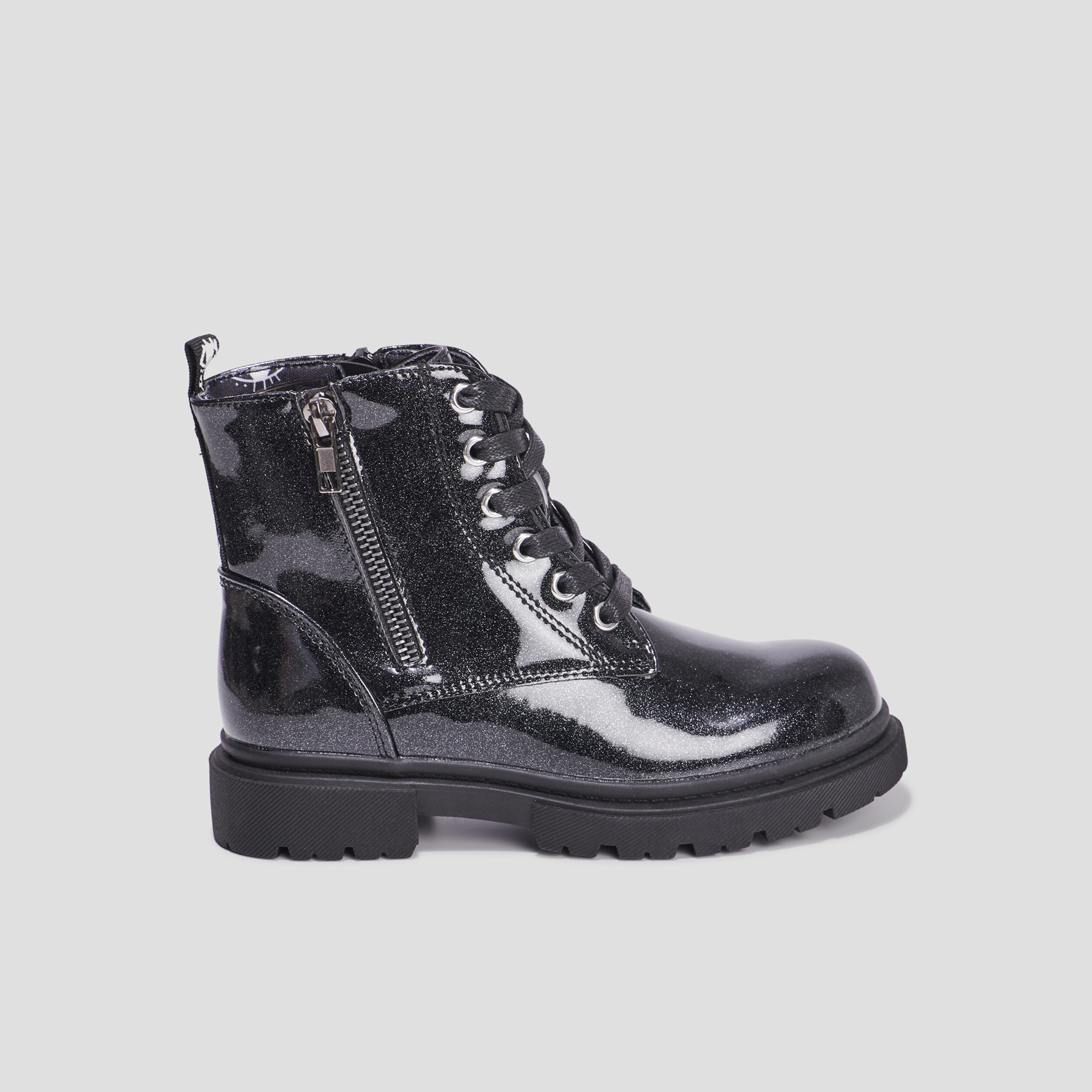 Bottines crantées à paillettes Liberto noir fille | La Halle