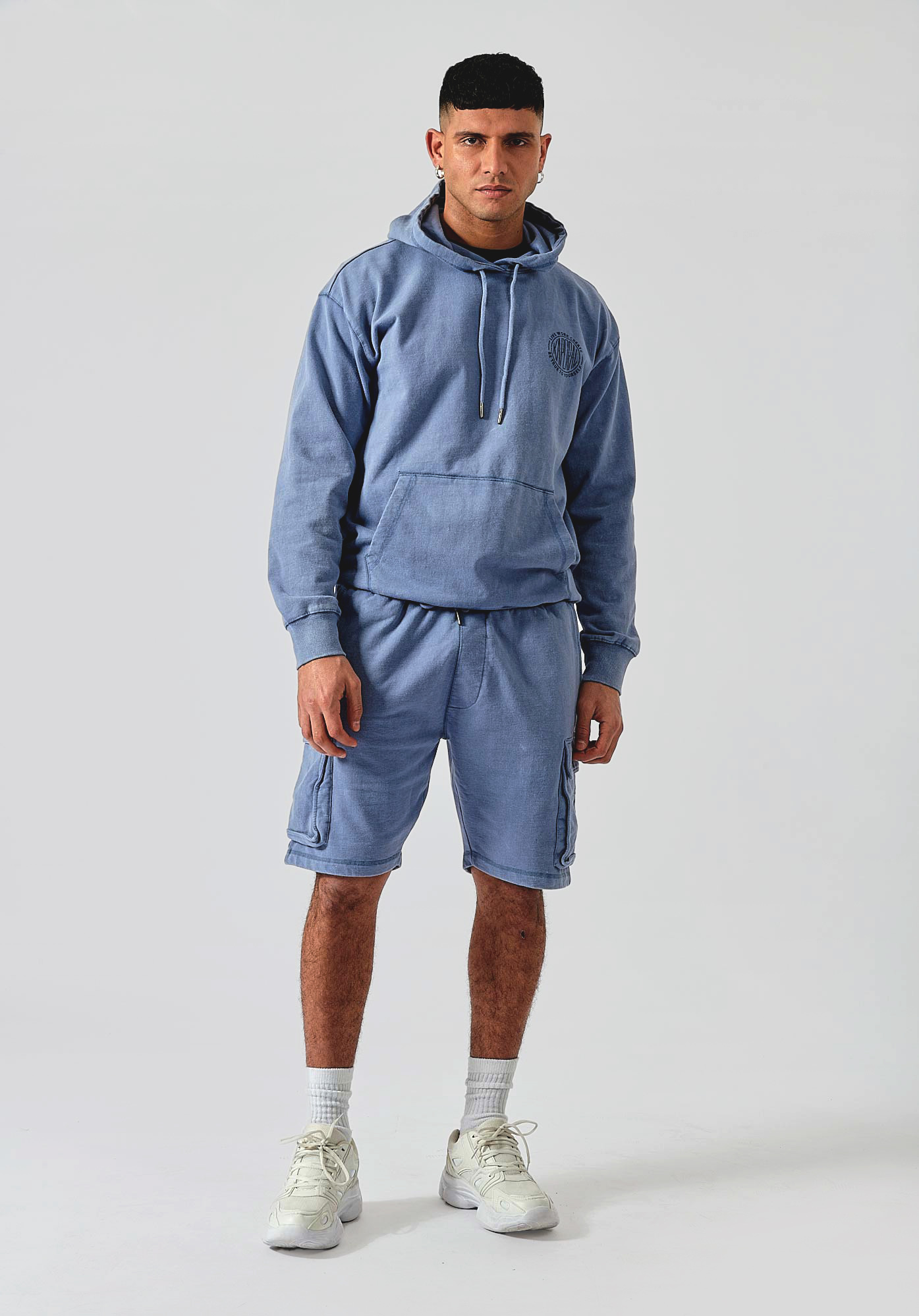 BINX   Short bleu homme 100% coton