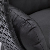 Home Deluxe Polyrattan Hängesessel TWIN - Schwarz