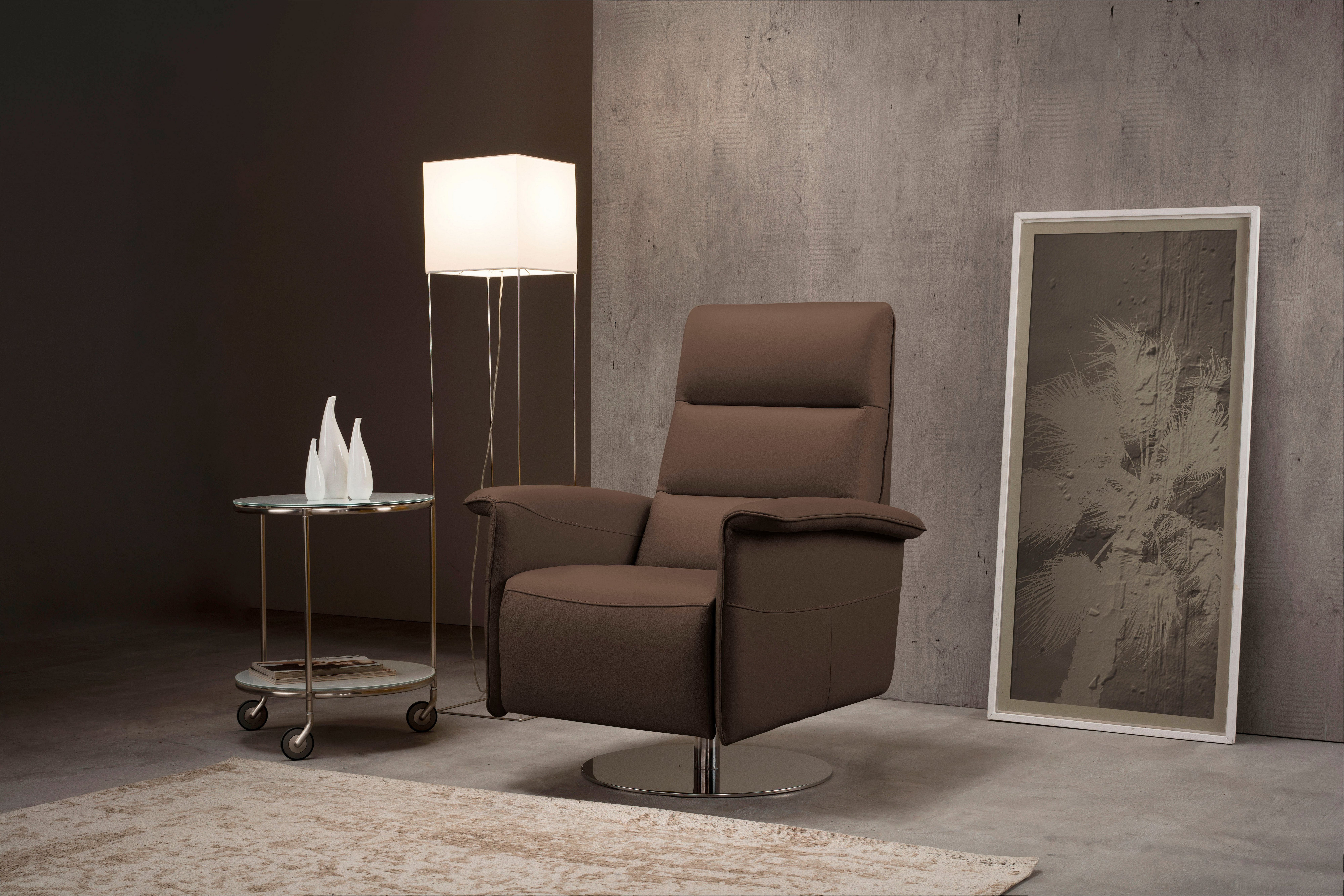 Egoitaliano Sessel Kelly, drehbar, manuelle Relaxfunktion mit Push-Back-Mechanismus