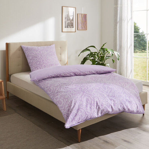 Bettwäsche Flannel, 135 x 200 cm, lila