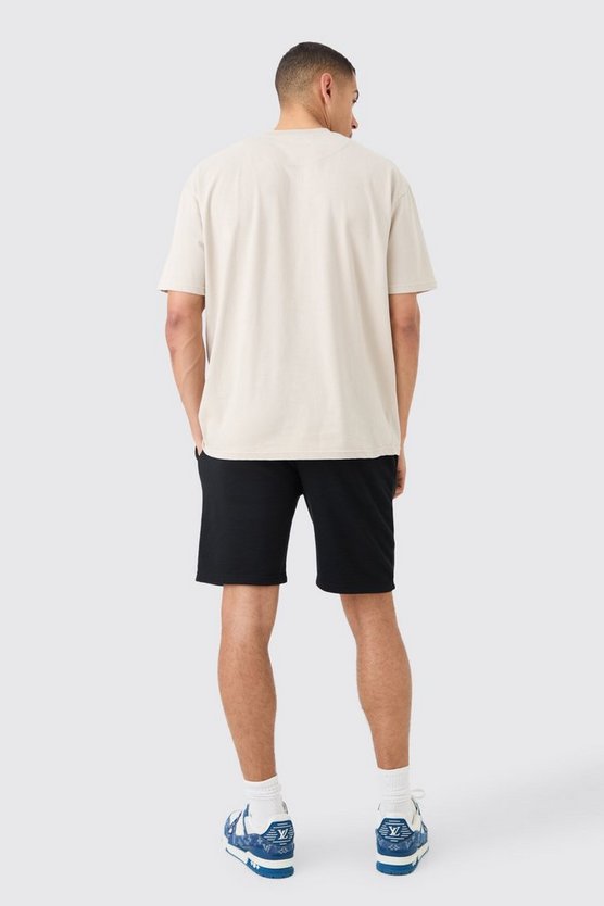 Lockere Jeansshorts mit Applique
