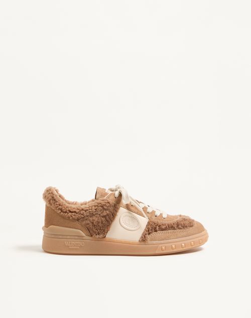 Baskets Upvillage en laine et cuir fendu