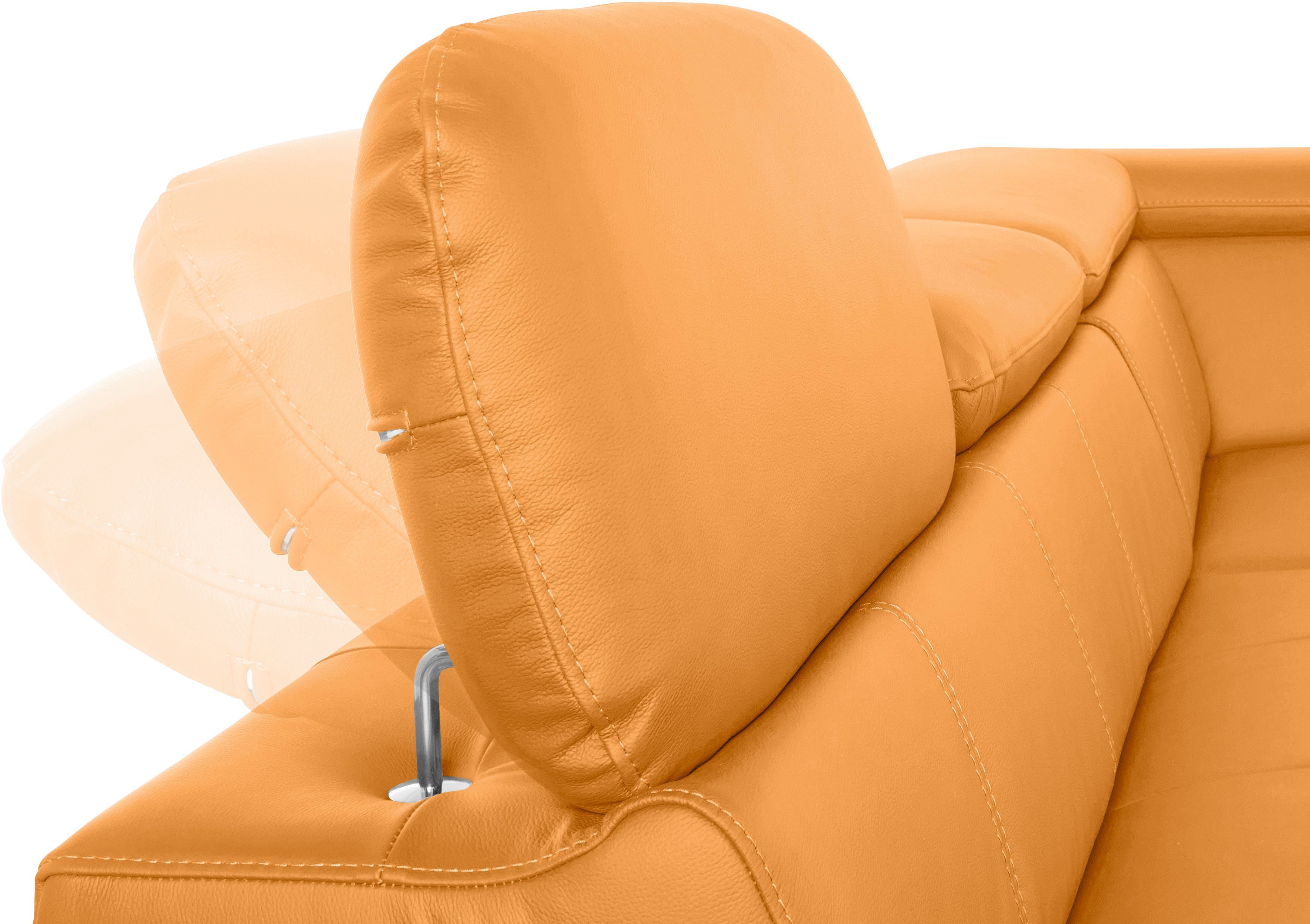 COTTA Ecksofa Chef, mit Kopfteilverstellung, wahlweise mit Bettfunktion