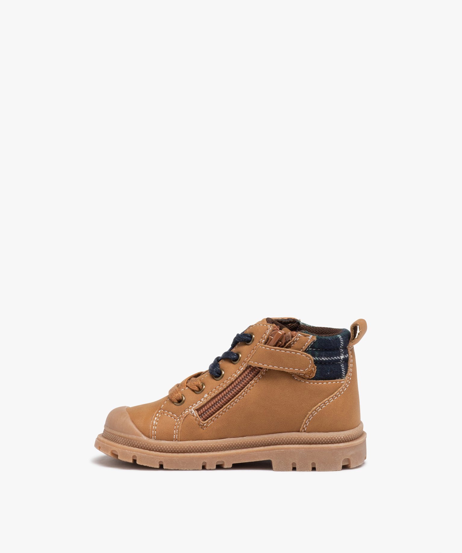 Boots doublé à lacets et zip bébé Garçon - LuluCastagnette camel | GEMO