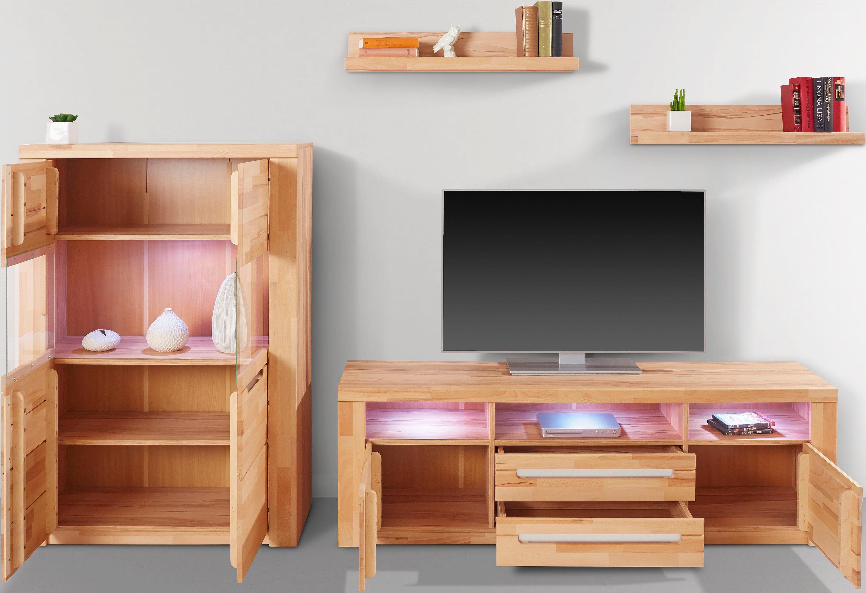 Woltra Wohnwand Kolding, (Set, 4-St), teilmassives Holz