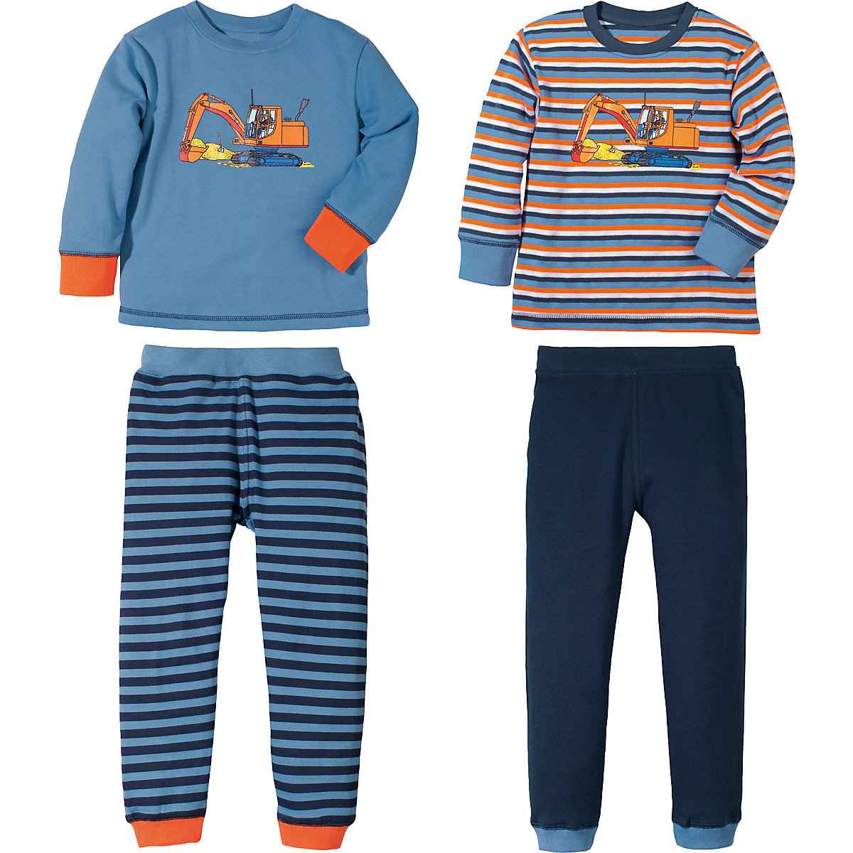 Kinder-Schlafanzug 2er-Pack Interlock-Jersey