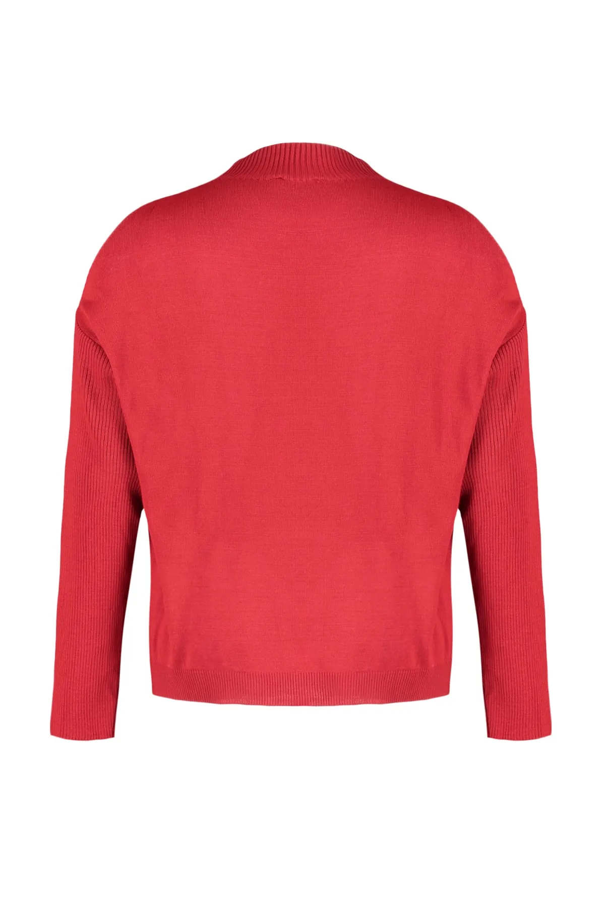 Trendyol Curve  Roter, detaillierter Strickpullover mit Cut-Outs