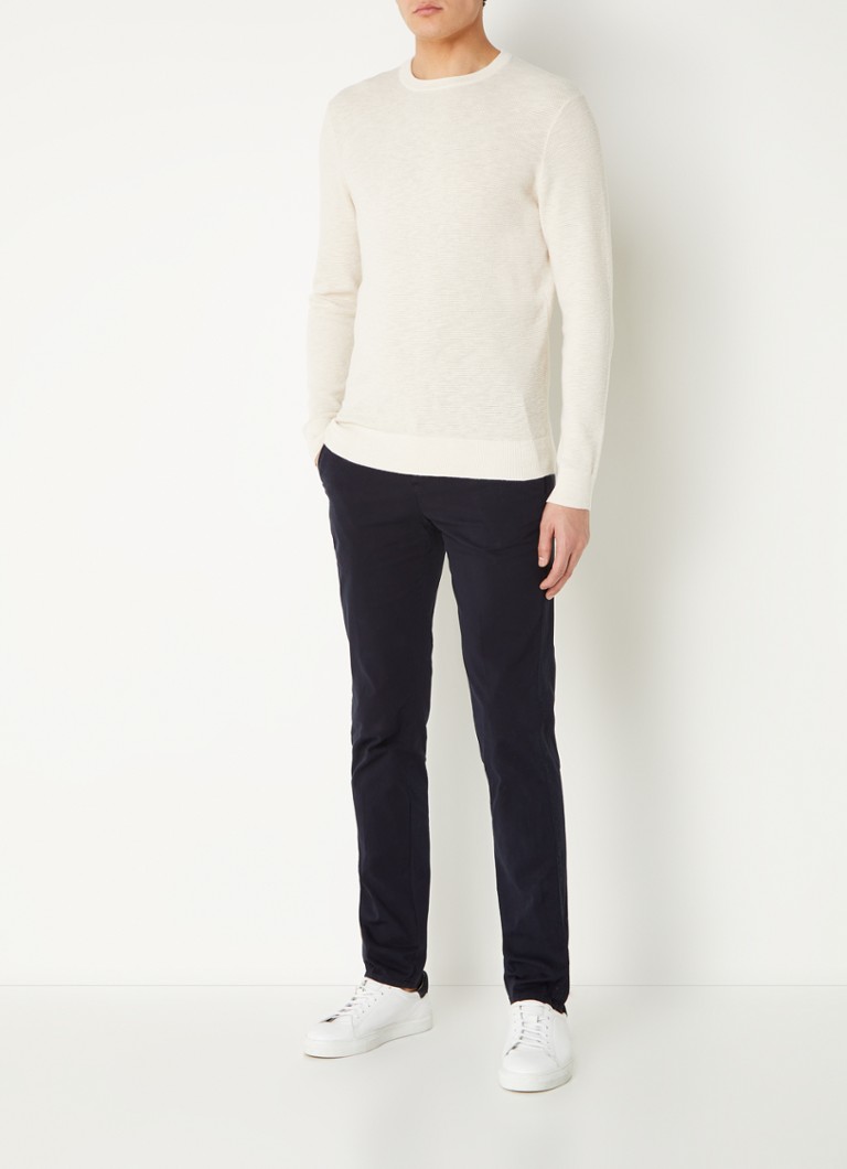 Pantaloni chino Profumo slim fit cu buzunare laterale