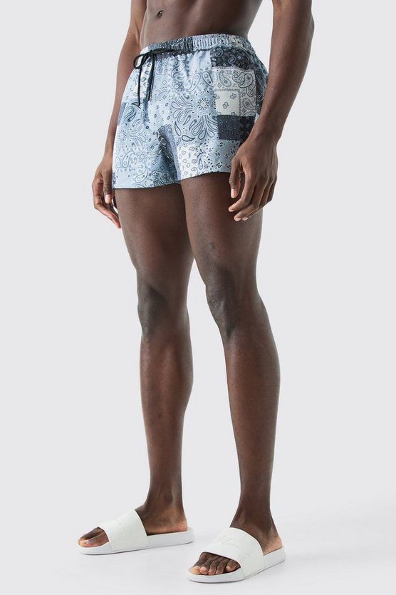 Super Short Bandana Patch Swim Short