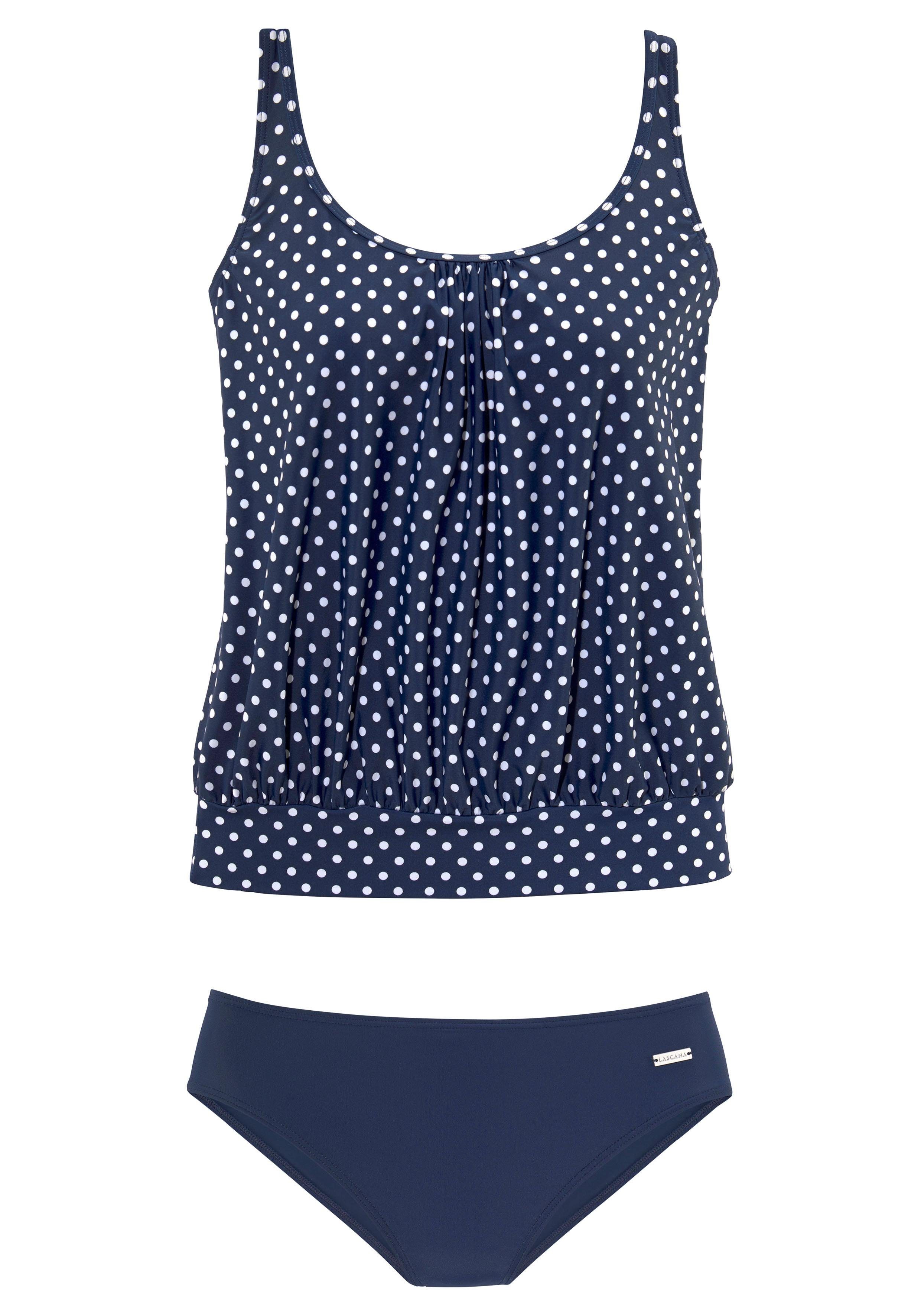 LASCANA Oversize-Tankini im modischen Pünktchen-Design