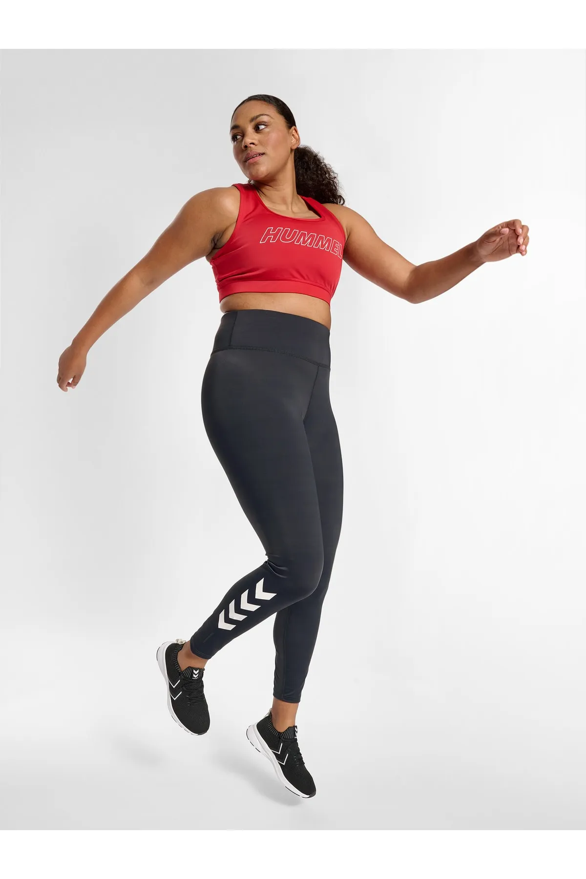 hummel  Sport-Leggings - Grau - Mittlerer Bund