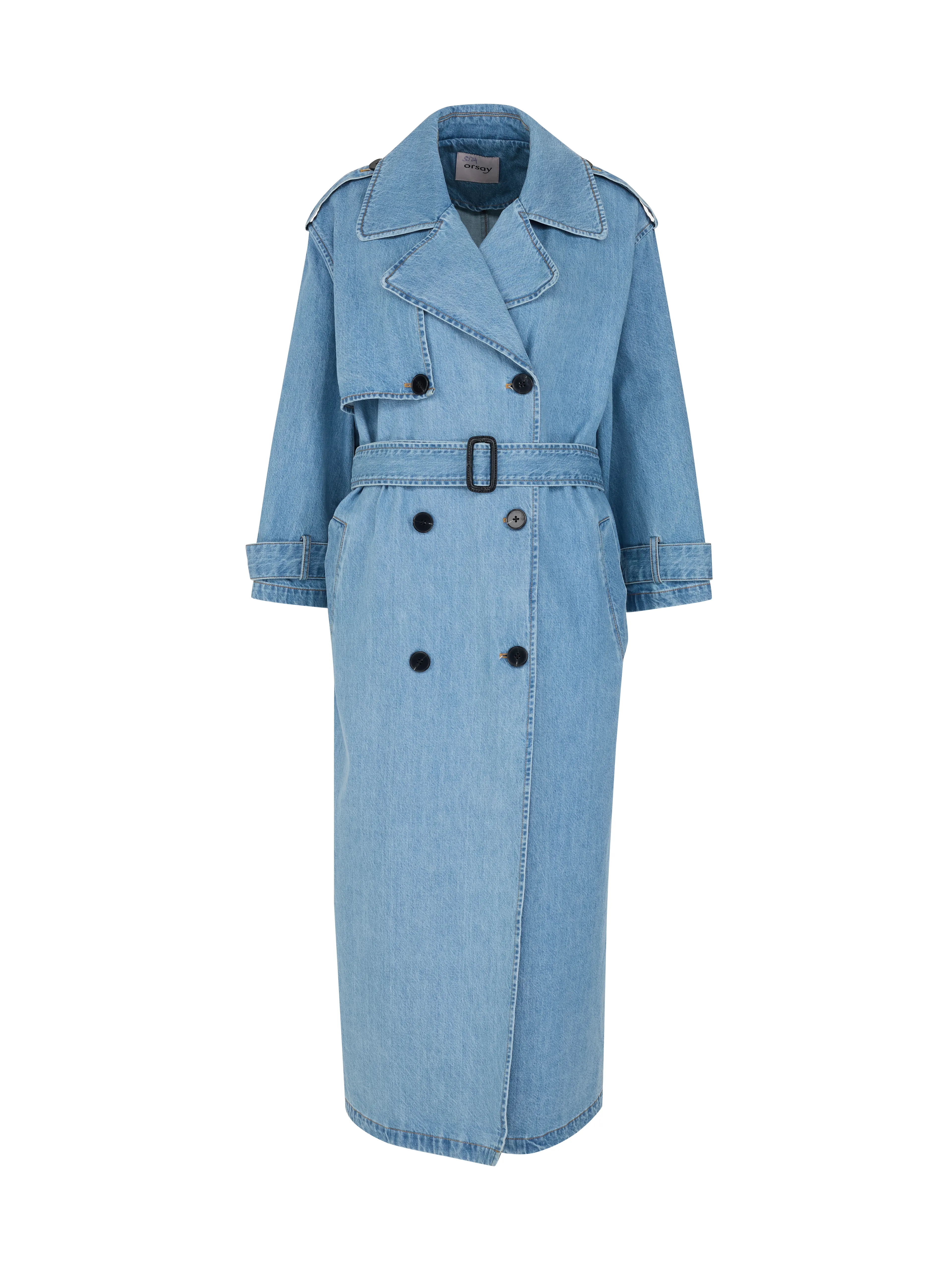 Blauer Damen-Trenchcoat aus Denim ORSAY