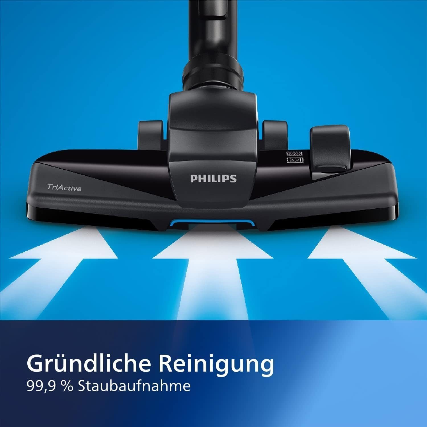 Philips Zyklon Hybrid Staubsauger Zyklon Staubsauger Zyklonstaubsauger extra stark Bodensauger, 650,00 W, Beutellos, Beutelloser Sauger, leise, 1,5 L Fassungsvermögen, Bodenstaubsauger