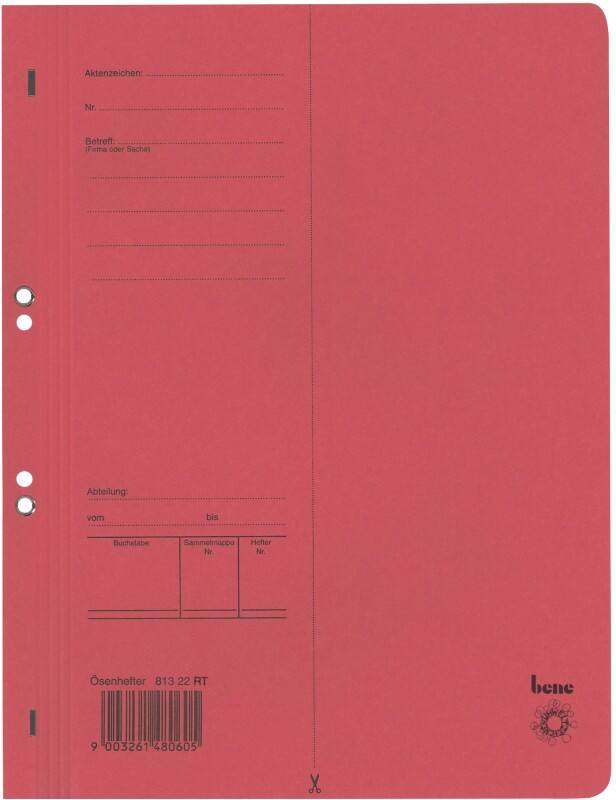 Bene Mappe DIN A4 Rot Manila 250 g/m² 250 g/m²