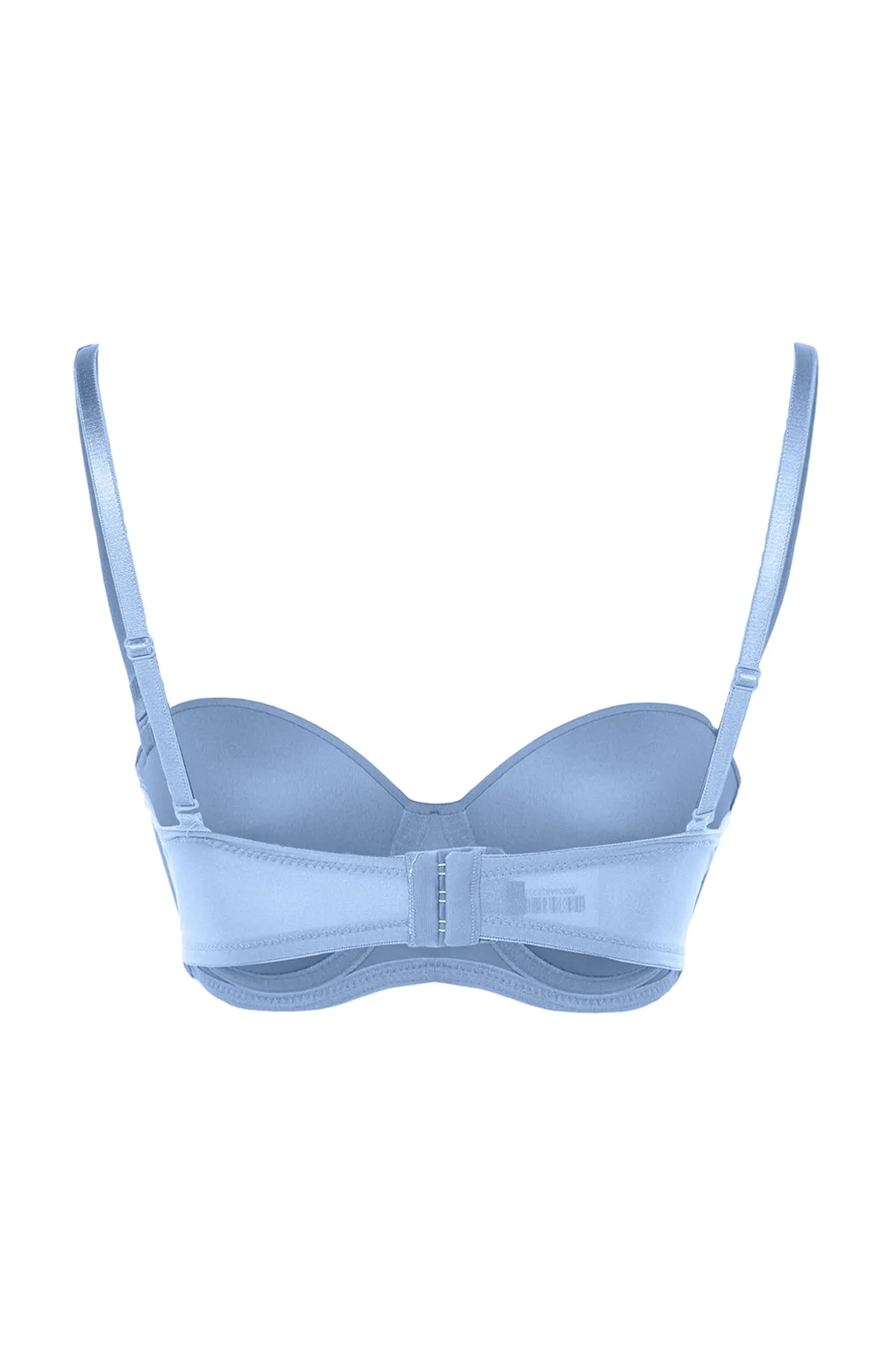 Trendyol Collection  Trägerloser Strick-BH mit abnehmbarem String-Träger aus blauem Polyamid THMSS23SU00001