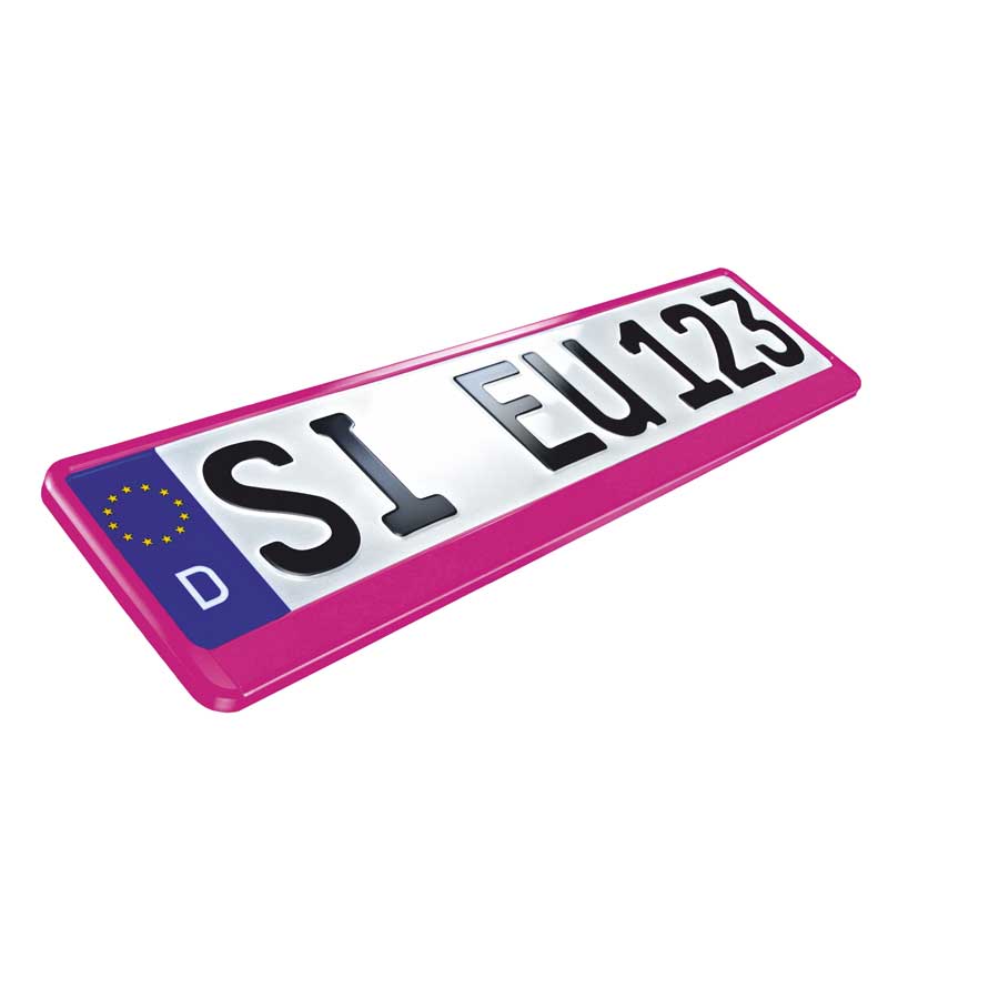 ALUTEC Kennzeichenhalter Erustar "Pink", 1 Stück - ATU