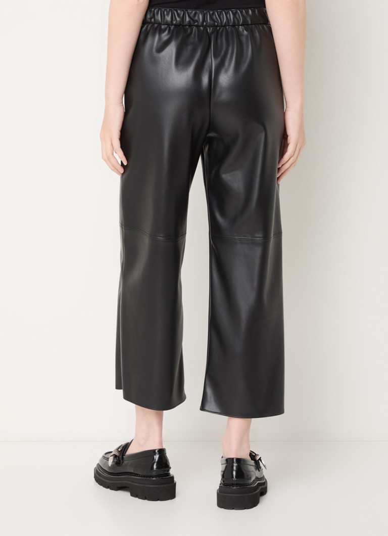 Pantaloni cropped a vita alta e gamba larga in ecopelle MaxMara Luciana