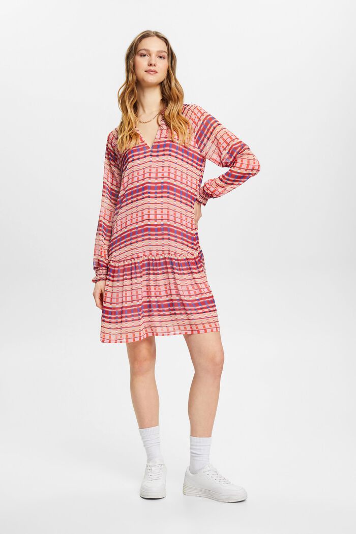 Gemustertes Midikleid aus Chiffon