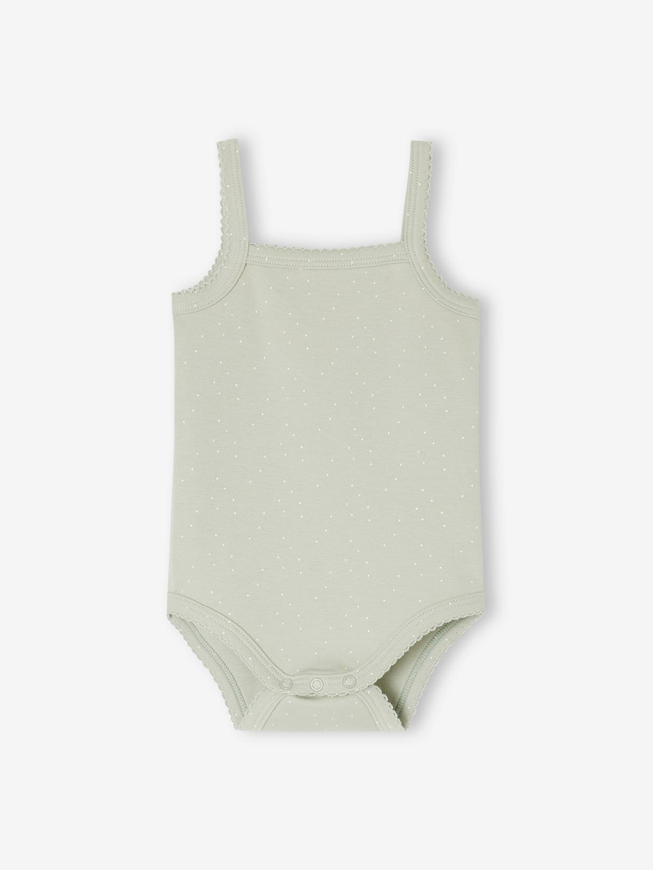 Vertbaudet 3er-Pack Baby Trägerbodys aus Bio-Baumwolle Oeko-Tex - hellrosa