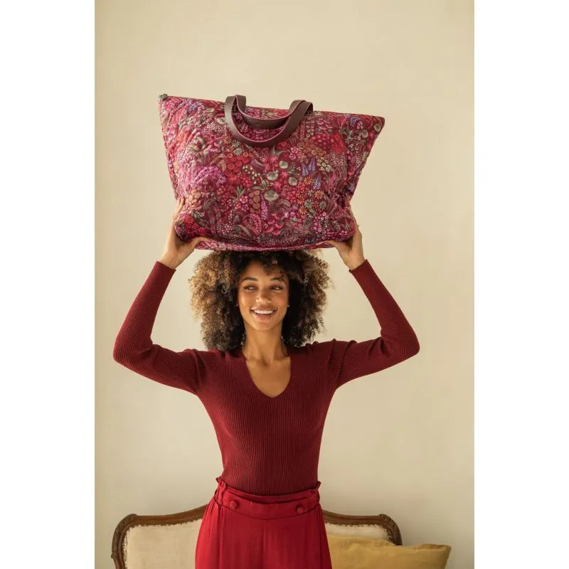 Pip Studio Tilda Tote Bag Querida Quilted Velvet - Red