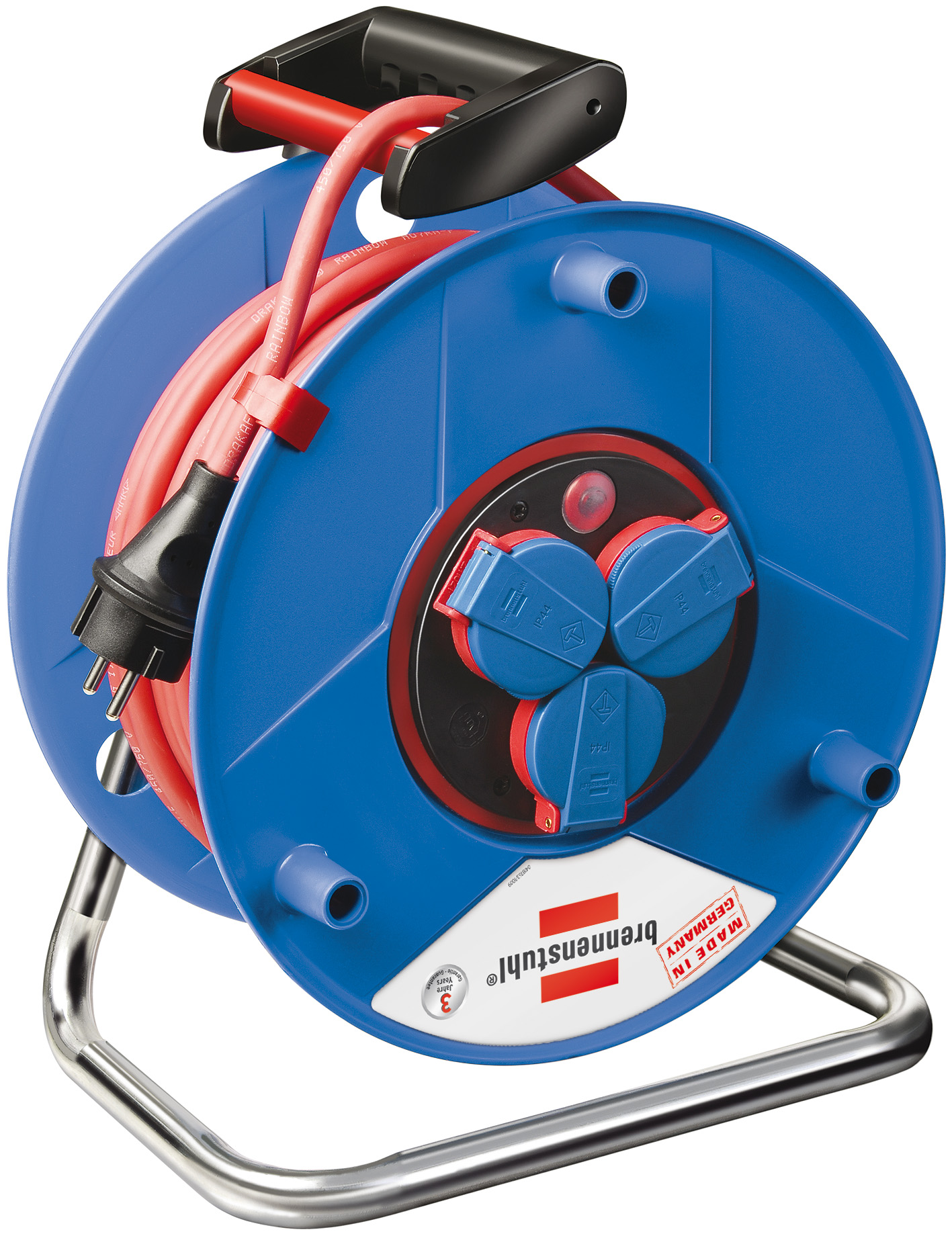 Brennenstuhl 1218900 Garant Bretec Kabelvinda 25m H07RN-F 3G1.5 IP44 för byggarbetsplatser