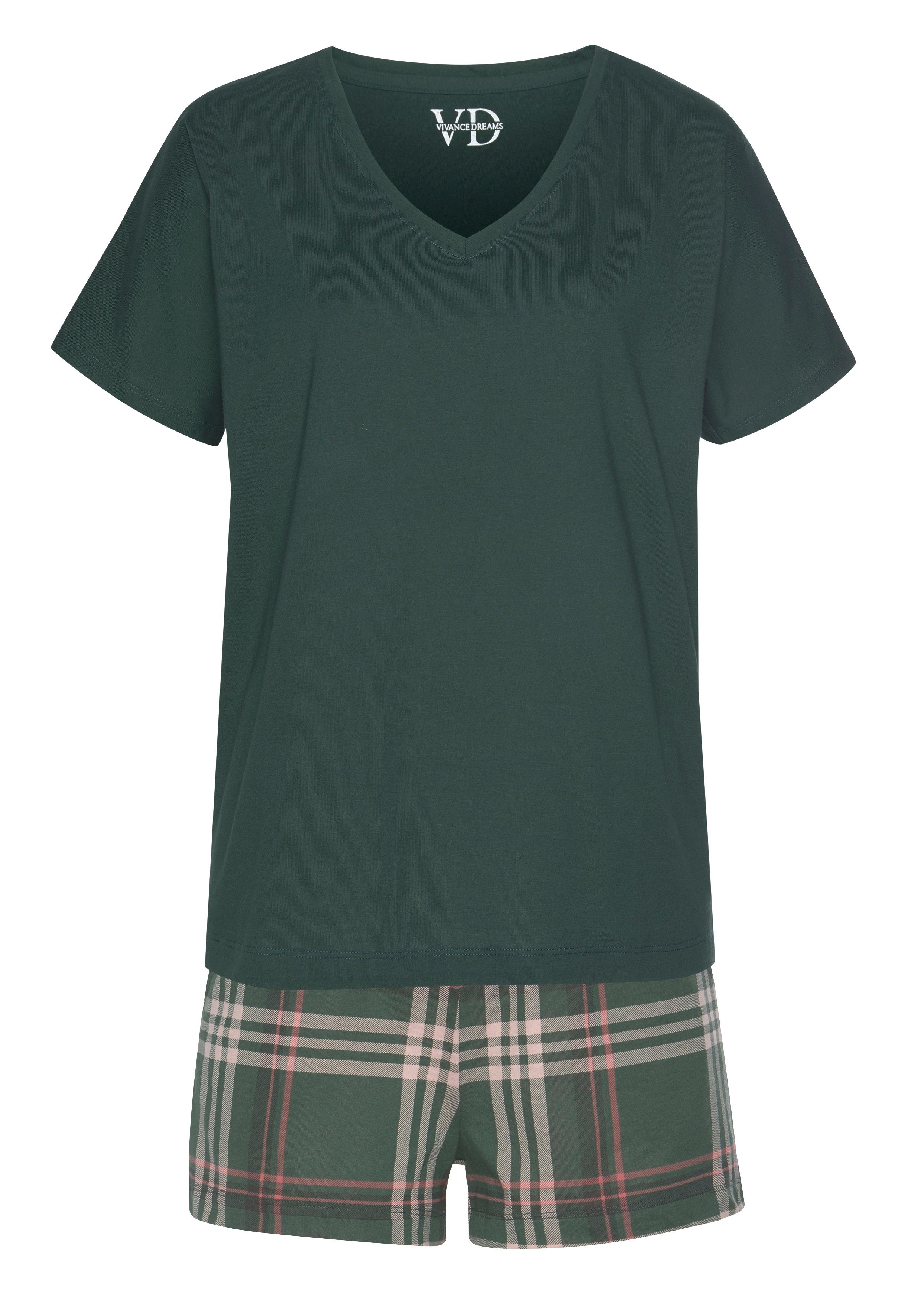 Vivance Dreams Shorty (2 tlg., 1 Stück) mit gemusterter Shorts