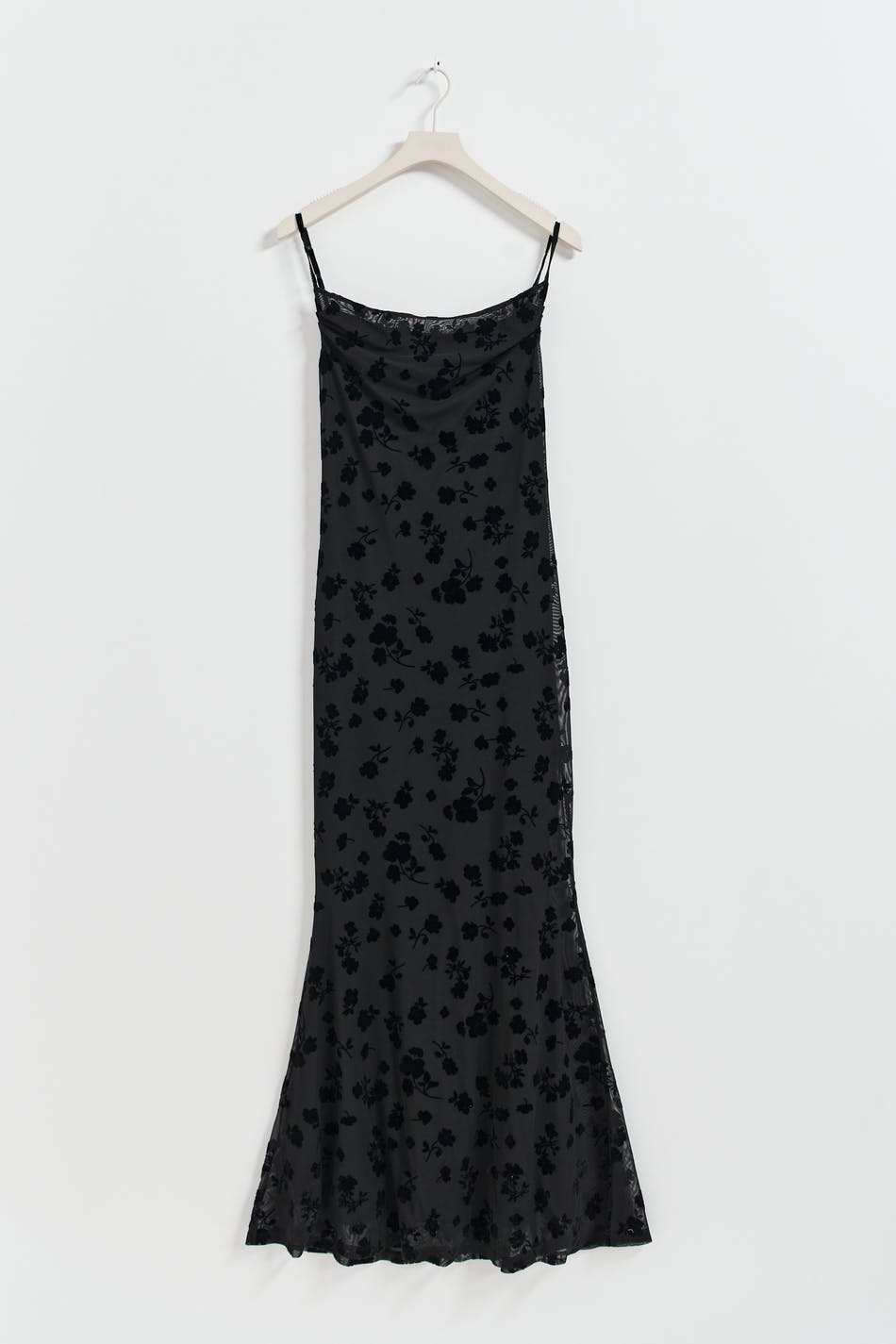 Burnout cowl neck dress