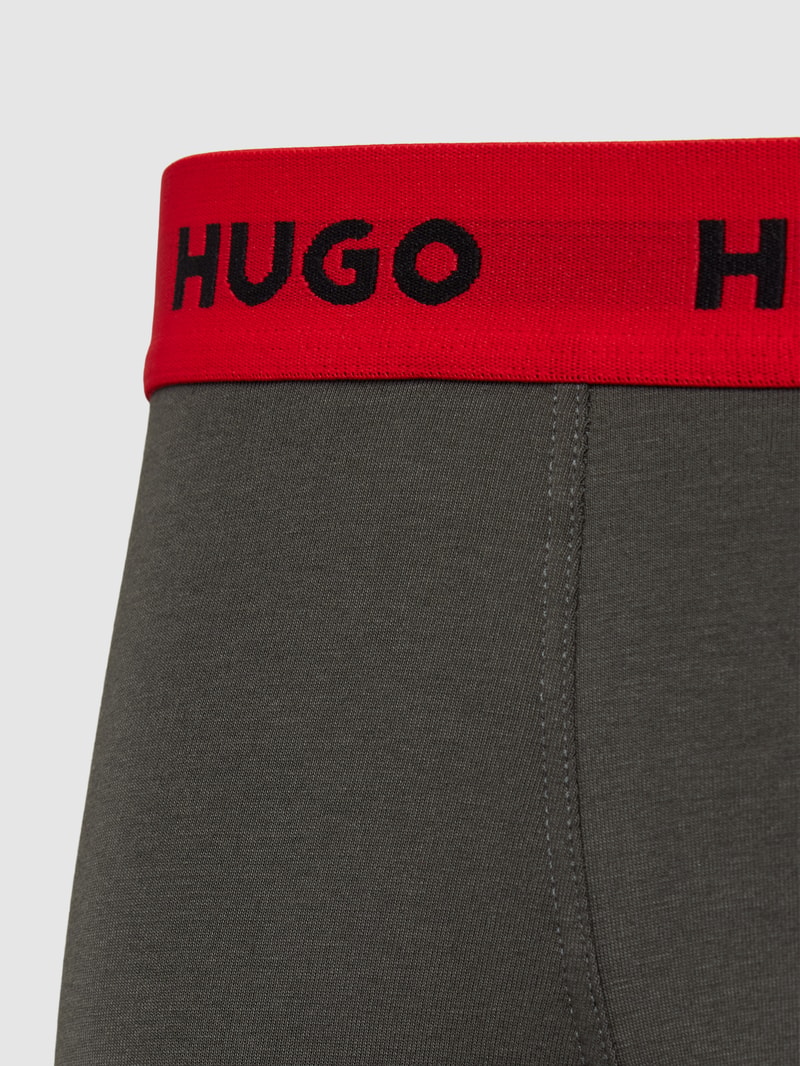 Trunks mit elastischem Label-Bund im 3er-Pack in mittelgrau