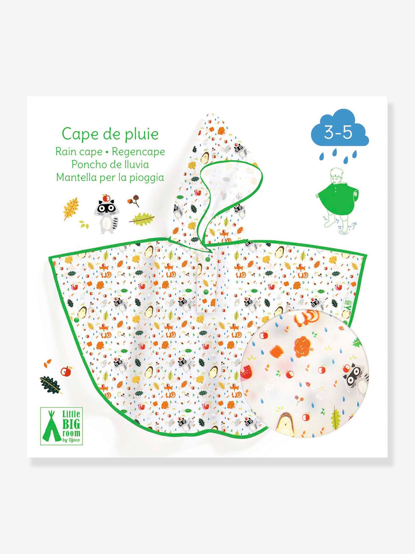 Cape de pluie 3/5 ans DJECO rose