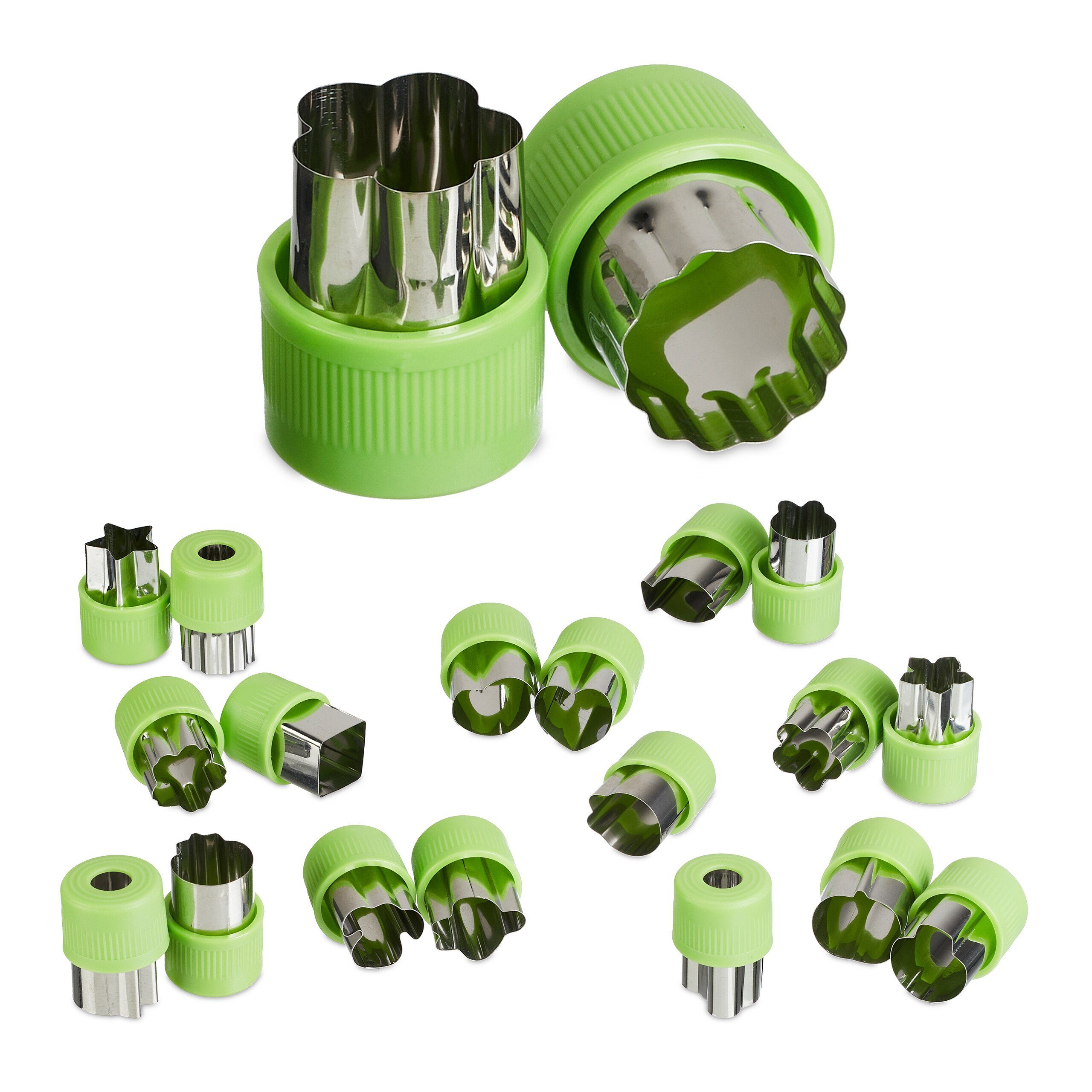 relaxdays Ausstechform Kleine Ausstechformen im 20er Set, Edelstahl