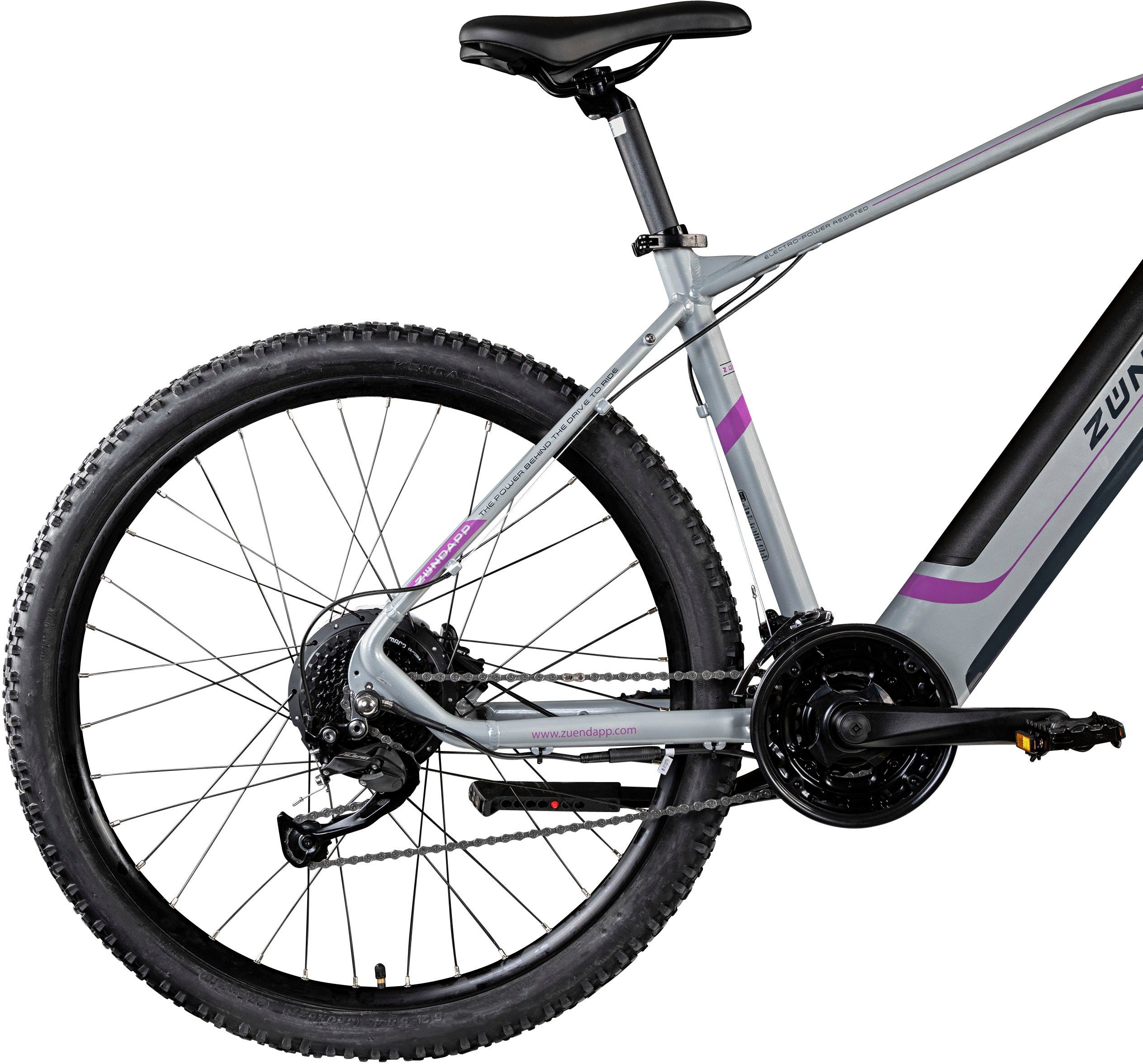 Zündapp E-Bike Z808, 24 Gang Alivio Schaltwerk, Kettenschaltung, Heckmotor, 504 Wh Akku