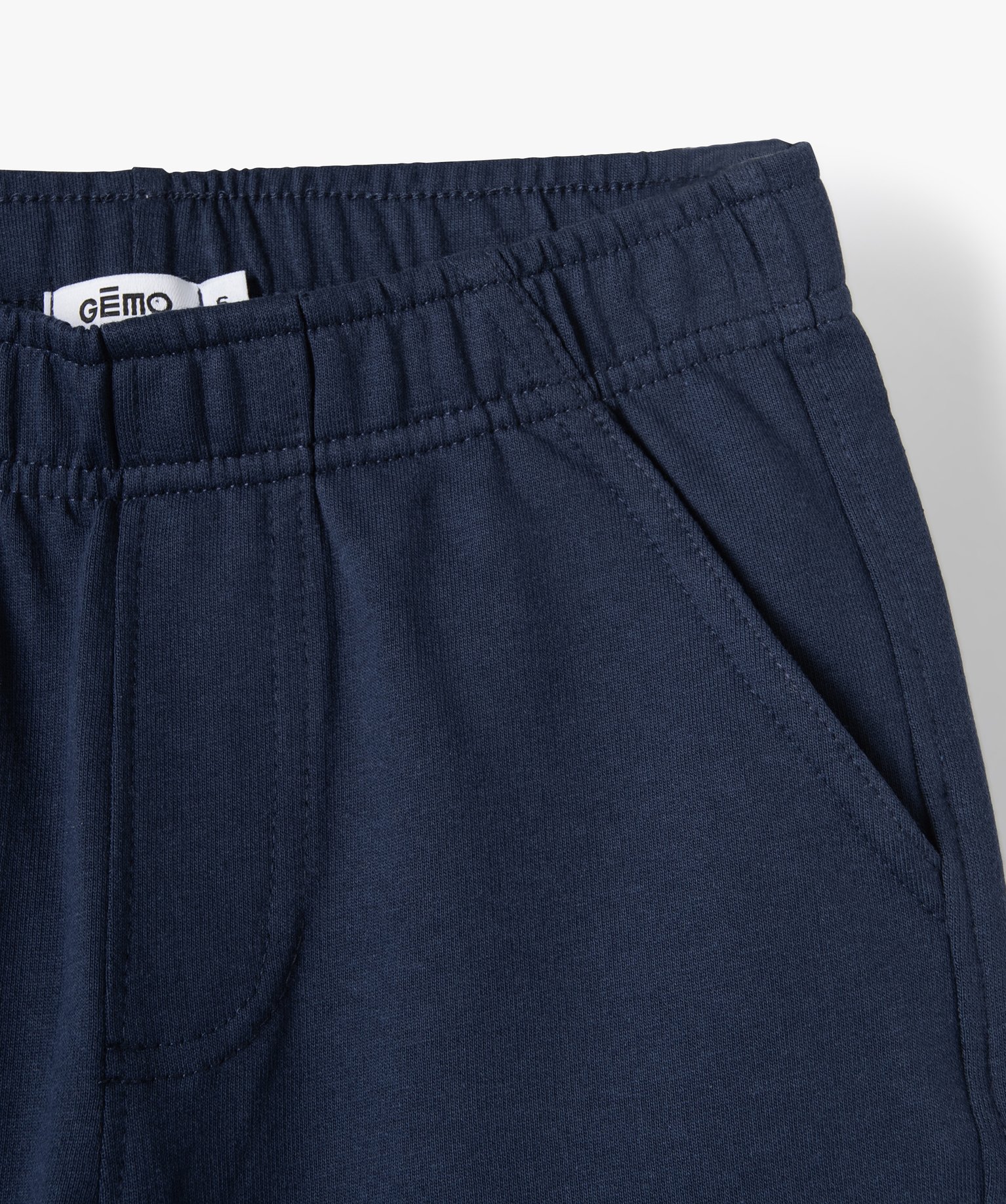 Short Garçon en maille à taille élastiquée marine | GEMO