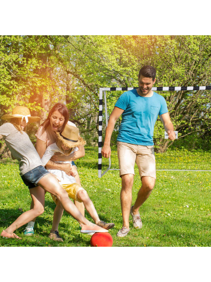 relaxdays Fußballtor in Weiß/ Schwarz - (B)300 x (H)200 x (T)90 cm günstig kaufen onesize