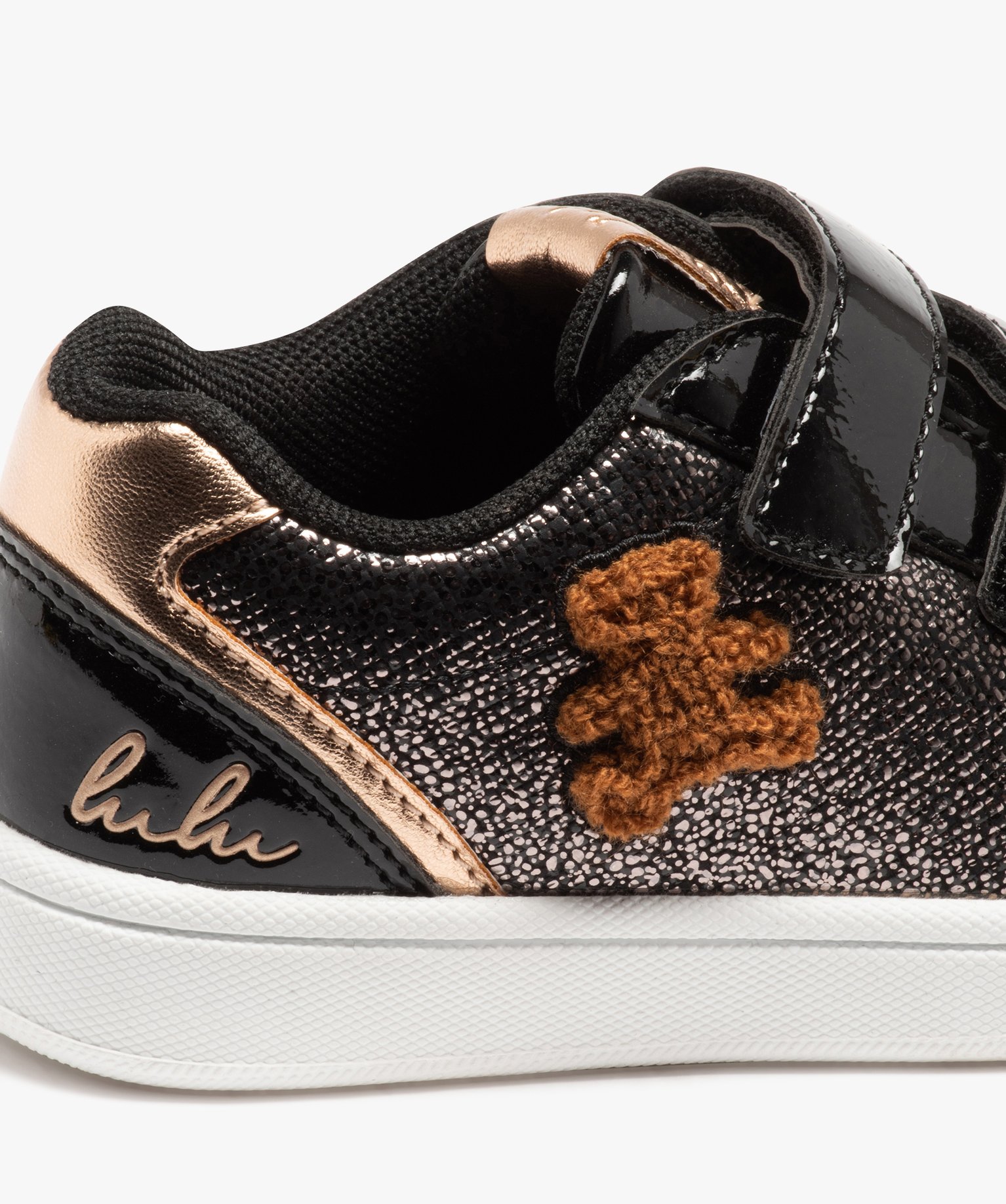 Baskets fille vernies à scratch - LuluCastagnette noir | GEMO