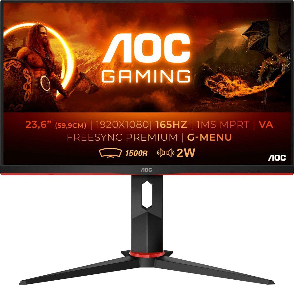 AOC C24G2AE/BK Curved-Gaming-Monitor (59,9 cm/23,6 