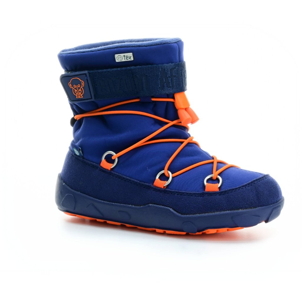 Affenzahn Schneestiefel Vegan Snowy Elefant Blau Winterbarfußschuhe