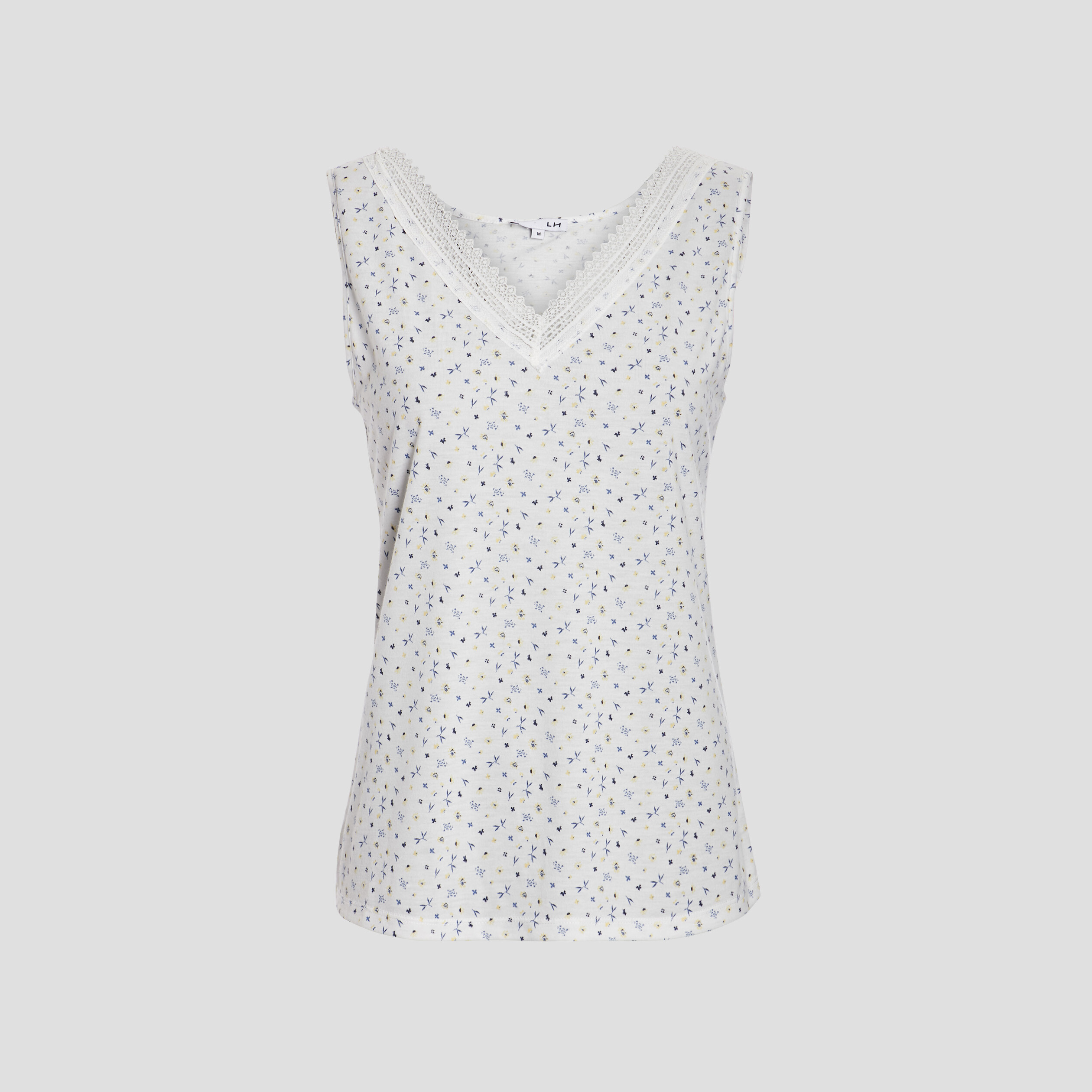 Haut de pyjama débardeur ecru femme | La Halle