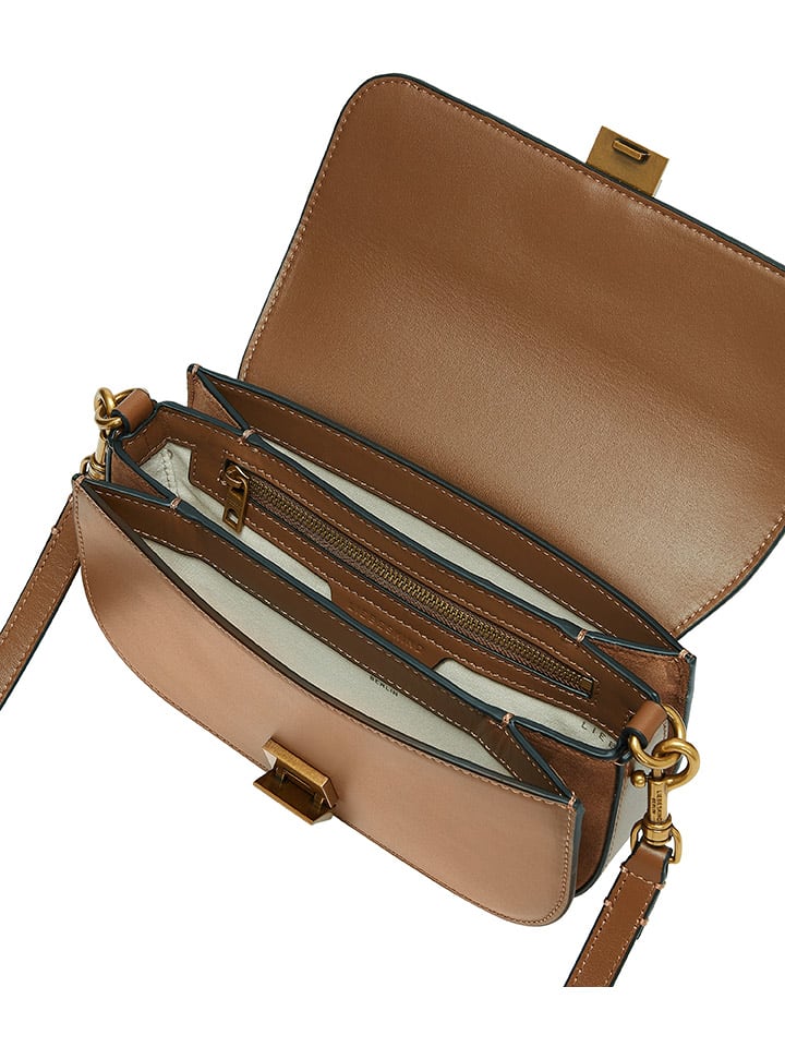 LIEBESKIND BERLIN Leder-Umhängetasche in Hellbraun - (B)22 x (H)12,5 x (T)4 cm günstig kaufen onesize