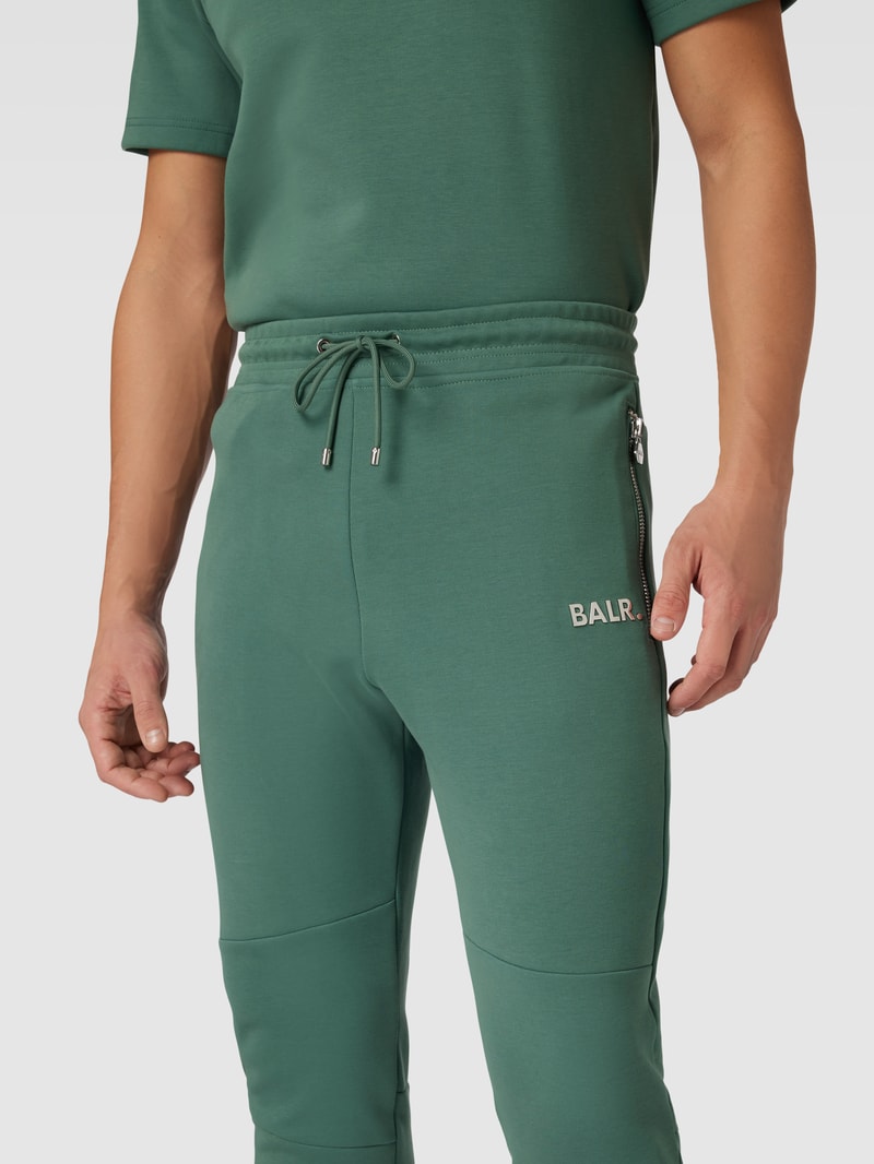 Slim Fit Sweatpants mit elastischem Bund und Tunnelzug in grün