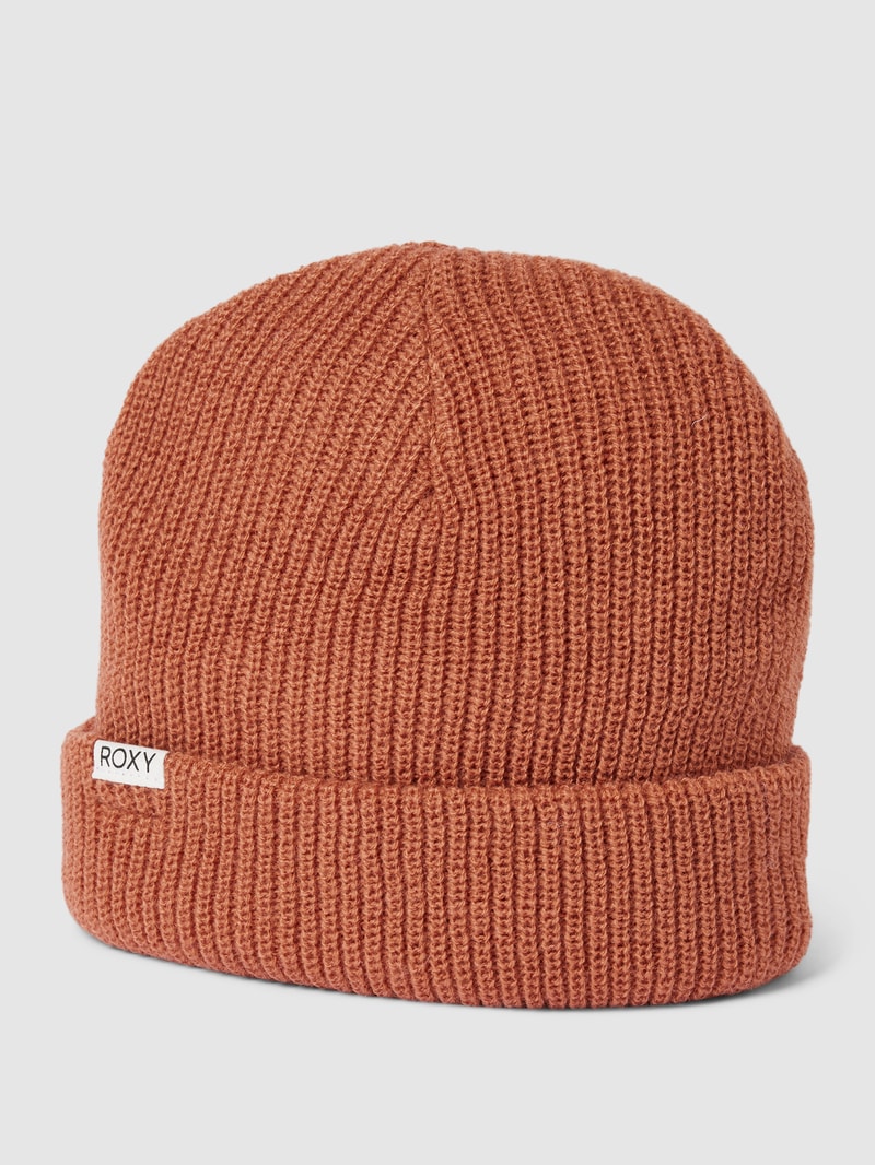 Beanie mit Label-Patch in hellrot
