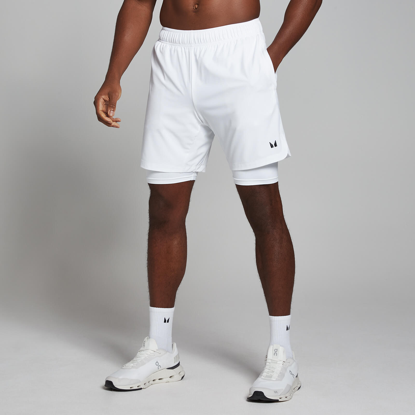 Short d’entraînement 2-en-1 MP pour hommes – Blanc